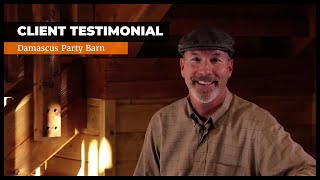 DC Structures Client Testimonial  Backyard Party Barn Kit [upl. by Goeselt]