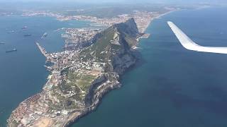 Gibraltar Airport LXGB BA takeoff and fly around the rock en route to Heathrow 020518 [upl. by Aihcila]