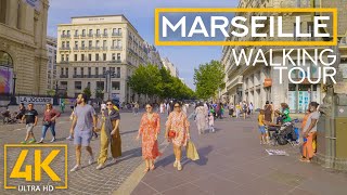 4K City Walking Tour  MARSEILLE  Exploring Cities of France [upl. by Tarabar]