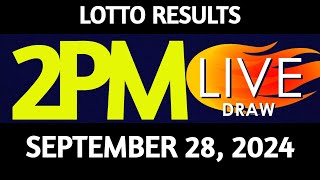 Lotto Result Today 200 pm draw September 28 2024 Saturday PCSO LIVE [upl. by Hamforrd101]