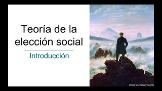 Teoría de la elección social  Introducción [upl. by Smukler]