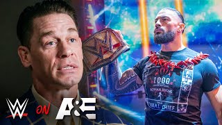 John Cena “Reigns is the greatest of all time” Roman Reigns AampE Biography Legends sneak peek [upl. by Acinok821]