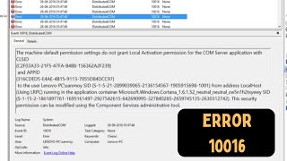 How To Fix the DistributedCOM Error 10016 in Windows 11 [upl. by Colver859]