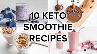 10 Best Keto Smoothie Recipes LowCarb Shakes [upl. by Cyrille]