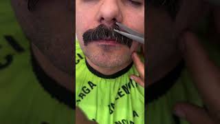 How to set perfect moustache cutting barber moustacheclub moustaches [upl. by Nnaoj403]