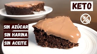 TORTA PASTEL DE CHOCOLATE KETO Húmeda Esponjosa y Saludable  Casera Sin Azúcar y Sin Harinas [upl. by Gelya]