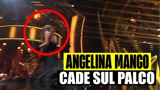 ANGELINA MANGO CADE SUL PALCO DURANTE LA FINALE DI SANREMO “SCUSATE” [upl. by Sells737]