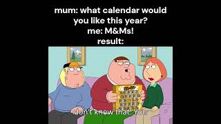 🎅 What calendar would you like this year 🎅 slander funnymemes funnypictures familyguy [upl. by Akcir]