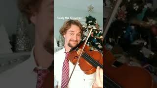 Getting in the holiday spirit Frosty the Snowman violin tucker frostythesnowman christmas [upl. by Aihsinyt]