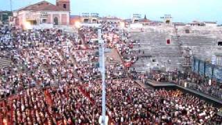 Fratelli Italia  Italy National Anthem  ARENA DI VERONA Opera 2010 [upl. by Fara204]