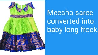 Sudeeksha GMR talentsmeesho saree converted to baby long frock [upl. by Philipps]