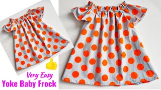 Yoke Baby Frock Cutting and stitching for 1 Year Baby  Baby Frock cutting and stitching [upl. by Skelly]