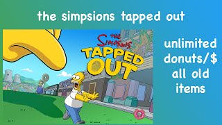 The Simpsons iOS Unlimited Donuts All Old Items [upl. by Sivia664]