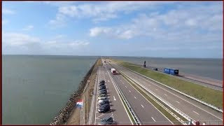 Niederlande Der Abschlussdeich des Ijsselmeers ein spektakuläres Bauwerk Nederland Afsluitdijk [upl. by Jarlath379]