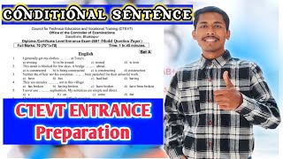 🔴Conditional Sentence  Grammar  CTEVT ENTRANCE PREPARATION 2081 [upl. by Gyasi]