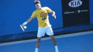 Roger Federer Practicing at the 2009 Australian Open [upl. by Kiker]