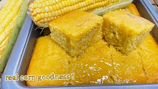 Homemade Corn Bread Recipe with Real Corn and Cornmeal Mix [upl. by Gibbs187]