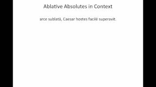 Latin Grammar  Ablative Absolutes [upl. by Niraa]