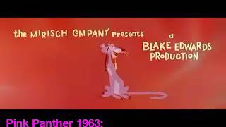 All Pink Panther intros 1963 to 2013 [upl. by Namolos]