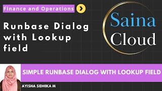 How to create a simple runbase dialog with lookup field [upl. by Eeresed]