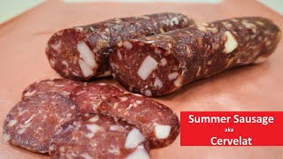 American Summer Sausage aka Cervelat 1001 greatest sausage recipes [upl. by Felicio332]