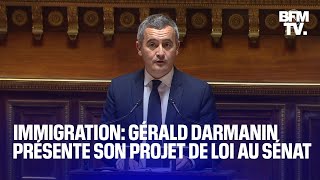 Loi immigration le discours de Gérald Darmanin au Sénat en intégralité [upl. by Maiga788]