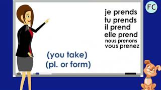 Le Verbe Prendre au Présent  To TakeCatch Present Tense  French Conjugation [upl. by Neyr]