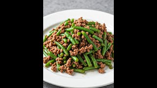 Stir fried Ground Beef with green Beans [upl. by Clawson]