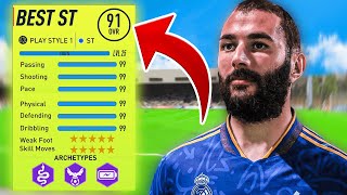 NEW 91 RATED BEST STRIKER BUILD in FIFA 22 Pro Clubs [upl. by Pheni983]