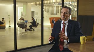 Aviva plc 2016 half year results interview with Mark Wilson [upl. by Nairadal]