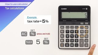 CASIO【How to use calculator Tax calculations】 [upl. by Damas26]