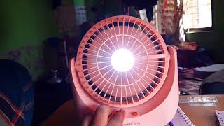 JYSUPER JY1881 Mini rechargeable fan prize 600 to 800 Bangla review Fan review [upl. by Anyotal]