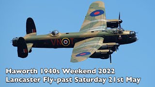 Lancaster flypast at Haworth 21 May 2022 [upl. by Emelda]