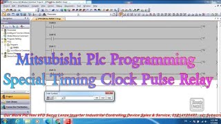 Mitsubishi Plc Programming Special Timing Clock Pulse Relay [upl. by Ardnassak]