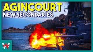 Testing Agincourts New Secondaries  World of Warships [upl. by Neerom]