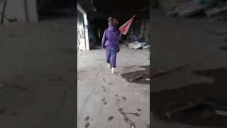 Barefoot hippie girl in an abandoned stadium [upl. by Naig840]