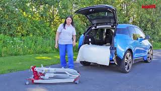 Molift Smart 150 How to place and transport the hoist Molift Smart 150 in a car [upl. by Danni]