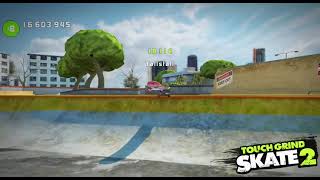 Touchgrind skate 2 MY BACKYARD WORLD RECORD 345M [upl. by Adnyleb]