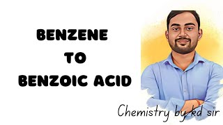 Conversion of benzene to benzoic acid gattermann koch reaction class 12 [upl. by Esilahs]