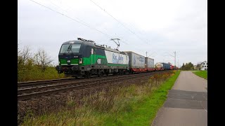 ELLRurtalbahn Siemens Vectron 193 2292 mit KLVContainerzug in Babenhausen Hessen [upl. by Wellington]