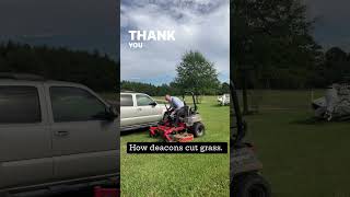 How Deacons cut grass LawnCare ChristianMeme Deacons [upl. by Ahsieken]