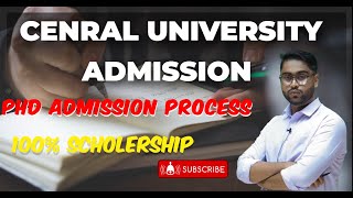 Central University PhD Admission 2024 l l PhD admission l l By Gautam Kumar [upl. by Eceinahs]