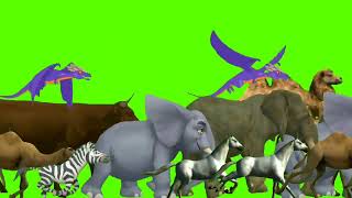 Jungle animals size comparison  Animal animation  Animals stampede [upl. by Daiz]