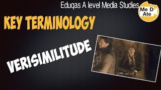 A Level Media Terminology Revision  Verisimilitude [upl. by Ahsenroc]