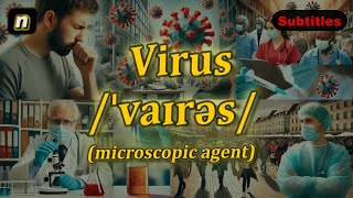 n Virus meaning microscopic agent with 5 examples [upl. by Adnotal715]