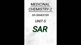 Medicinal Chemistry25th semesterUnit5SARpharmacy pharmacynotes writtennotes shorts [upl. by Sokin]