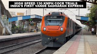 High Speed 130 kmph COCR Trials  Indias First Vande Sadharan Express Train Push Pull WAP5 [upl. by Asilec]