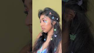 🦋 barbie fairytopia bibble fairy makeup transition foryou halloween butterfly browngirl [upl. by Uzziel]