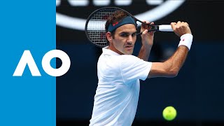 Roger Federer v Daniel Evans match highlights 2R  Australian Open 2019 [upl. by Maryellen175]