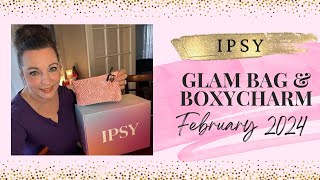 Ipsy Glam bag Boxycharm  February 2024 [upl. by Delaney]